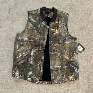 Wolverine Camouflage Vest with Brown Trim